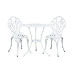Exterieur Outdoor - Gardeon Outdoor Setting White 3PC