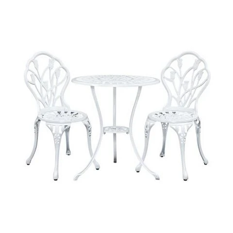 Exterieur Outdoor - Gardeon Outdoor Setting White 3PC 3 Exterieur Outdoor - Gardeon Outdoor Setting White 3PC