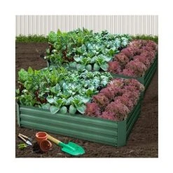 Enchanted Garden - Garden Bed Raised Green Planter Set 2pce