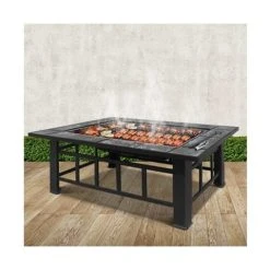 Fotya - Outdoor Fire Pit BBQ Table Grill Fireplace