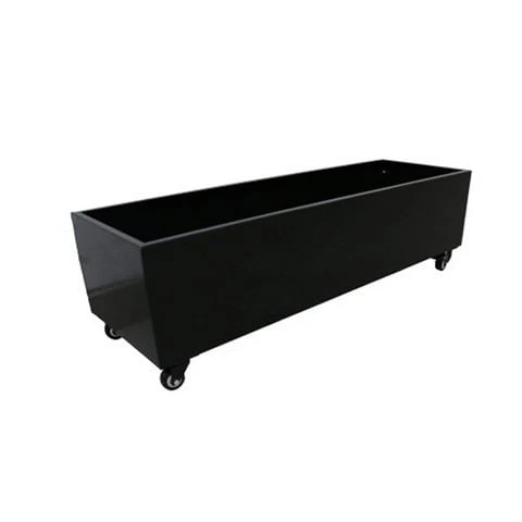 Enchanted Garden - Metal Planter Medium Wheels Black 3 Enchanted Garden - Metal Planter Medium Wheels Black