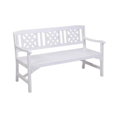 Exterieur Outdoor - Gardeon Wooden Garden Bench White 3 Exterieur Outdoor - Gardeon Wooden Garden Bench White