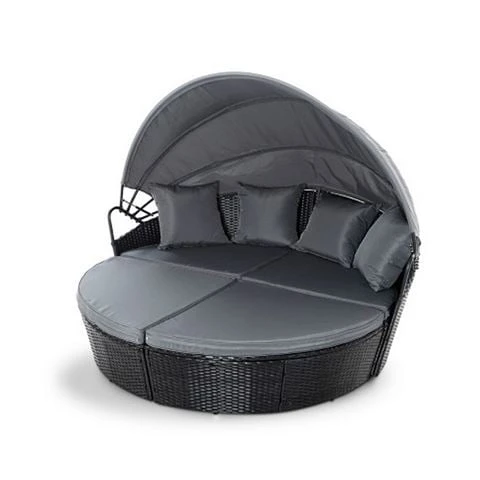 Exterieur Outdoor - Outdoor Lounge Furniture Day Bed Black 3 Exterieur Outdoor - Outdoor Lounge Furniture Day Bed Black