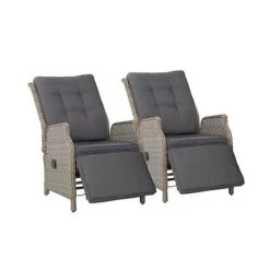 Exterieur Outdoor - Recliner Chairs Outdoor Grey Set 2pc