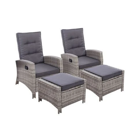 Exterieur Outdoor - Sun Lounge Recliner Chair Set 2pc 3 Exterieur Outdoor - Sun Lounge Recliner Chair Set 2pc