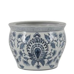 Florabelle - Peacock Porcelain Planter