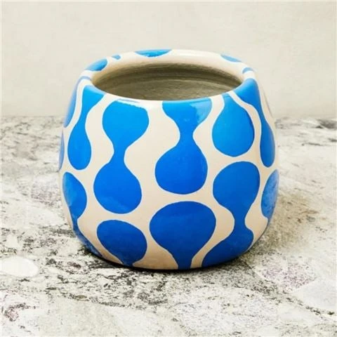 Jones & Co - Playa Drop Blue Planter 3 Jones & Co - Playa Drop Blue Planter
