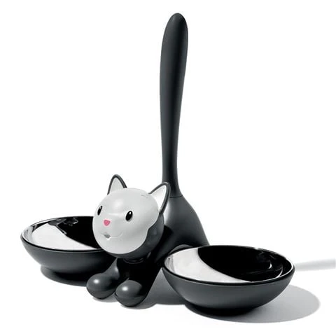 Alessi - Tigrito Cat Bowl Black 3 Alessi - Tigrito Cat Bowl Black