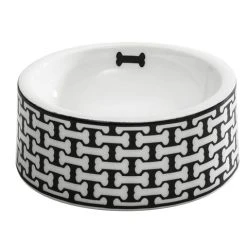 Halcyon Days - Bone Trellis Bowl Black Large